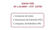 DIXON 7050 CABLE UTP CAT 5E 4 Pares x 24 AWG 100 – 350 MHZ_2