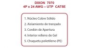 DIXON 7070 CABLE UTP CAT5E 4 Pares x 24 AWG 100 – 350 MHZ EXTERIORES_1