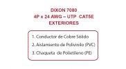 DIXON 7080 CABLE UTP CAT 5E 4 Pares x 24 AWG 100 – 350 MHZ UTP PARA EXTERIORES_1